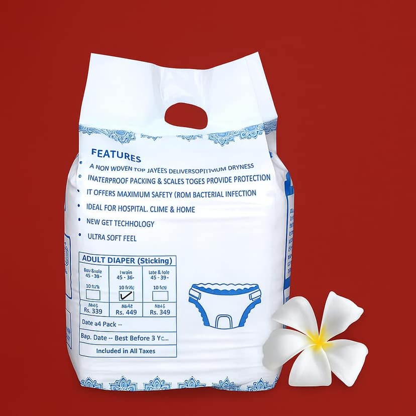 A Care Touch Adult Disposable Diapers Sticking Large (L) Size on Amazon Count 10, Waist Size (96.50x152.5 CM / 38-60 inches) Unisex,Odour lock,Anti-Bacterial,Leak Proof, 4 Gare Touch-Pack of 1 view 2