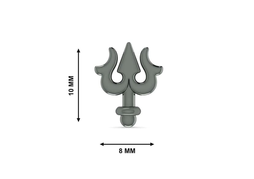 Lord Shiva Trishul Ear Stud For Men (1 Pc Only) view 6