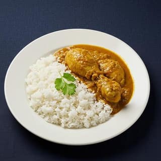 White Rice With Chicken Curry