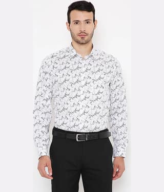 Maharaja - White Polyester Slim Fit Men's Casual Shirt ( Pack of 1 )