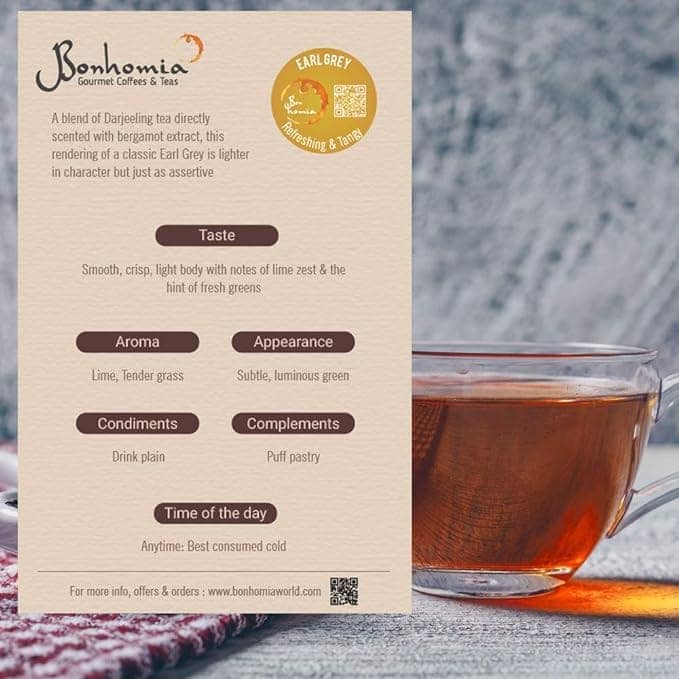 Bonhomia Earl Grey - Refreshing & Tangy Tea, Nespresso Compatible Pods, 10 Tea Capsules view 3