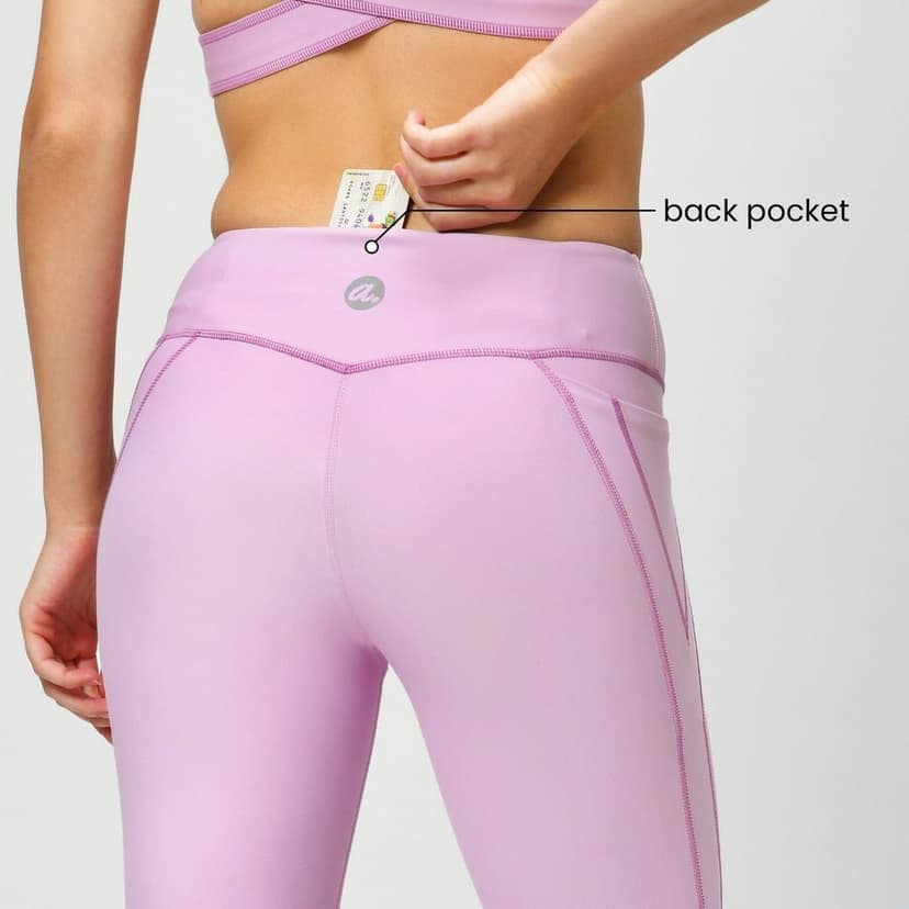 Extreme Uplift Leggings - Cotton Candy Pink ( Full Length ) view 6