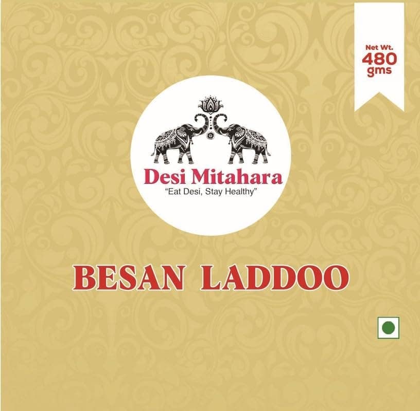 DESI MITAHARA's Besan Ladoo - Made with Besan, Caster Sugar & Cow Ghee - Traditional Indian Sweet - Healthy, Nutritious Snack - 480g Pack - No Artificial Colours - Suitable for All Ages view 5