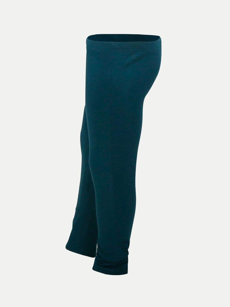 Girls Solid Teal Leggings view 3