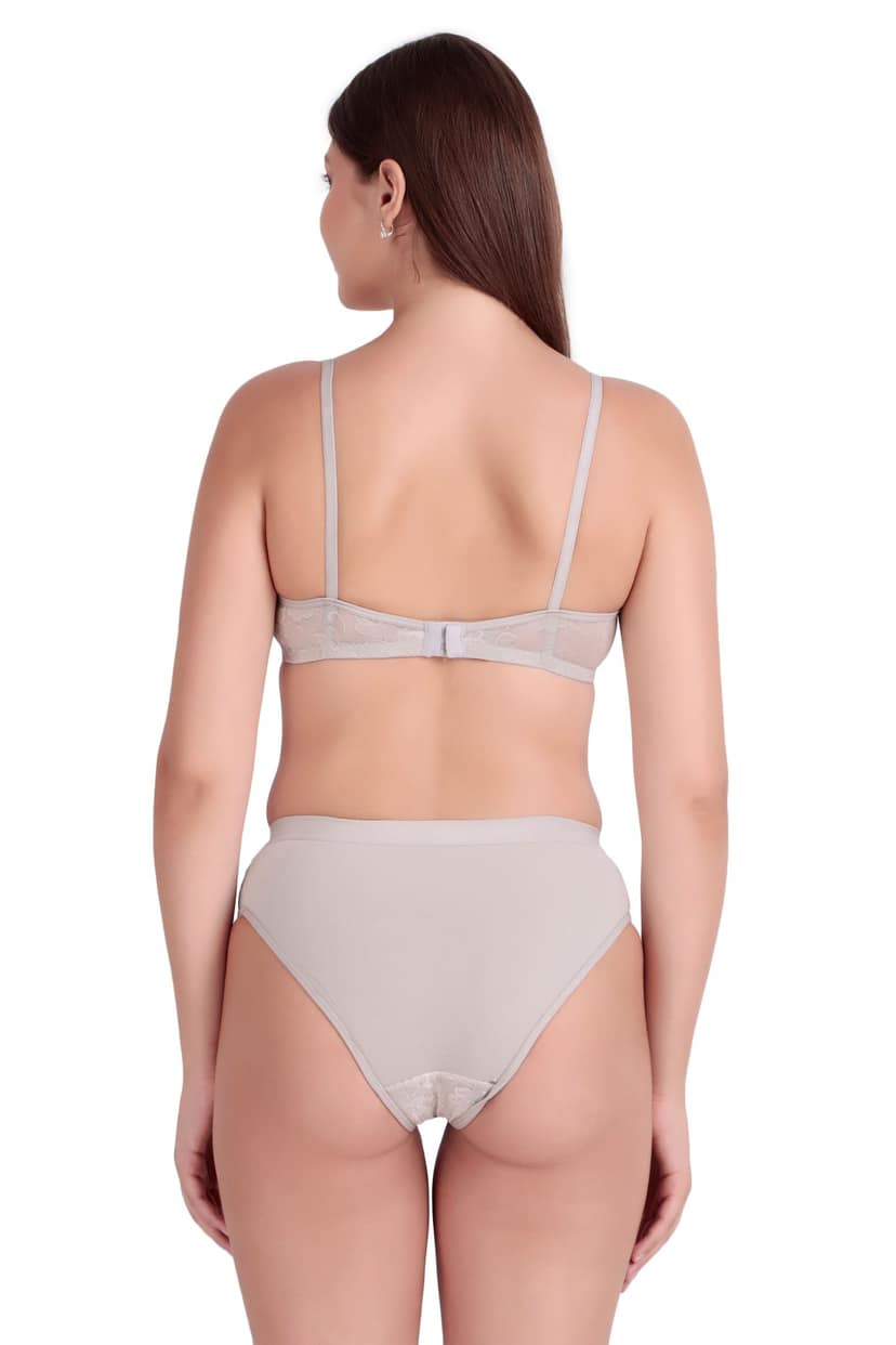 SVAHA Women’s Hosiery Net Bra & Panty Set Pack of 3 | Soft Stretch Lingerie Combo | Comfortable Everyday Innerwear for Women view 2
