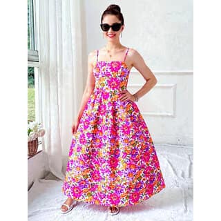 Elara Rayon Casual Summer Maxi Dress For Women