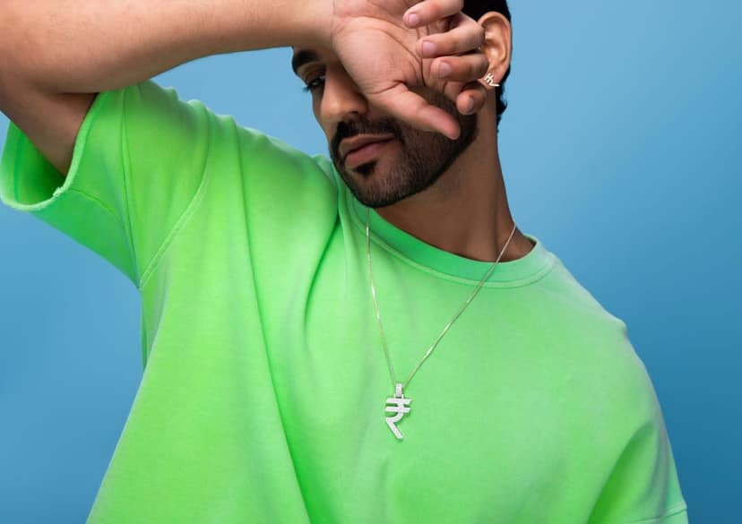 Rupee Bling Pendant | MC Stan Rupees Chain view 3