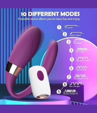 Vibrations Remote U-Shape Portable Manual Massager