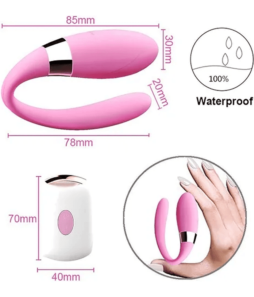 Vibrations Remote U-Shape Portable Manual Massager view 2