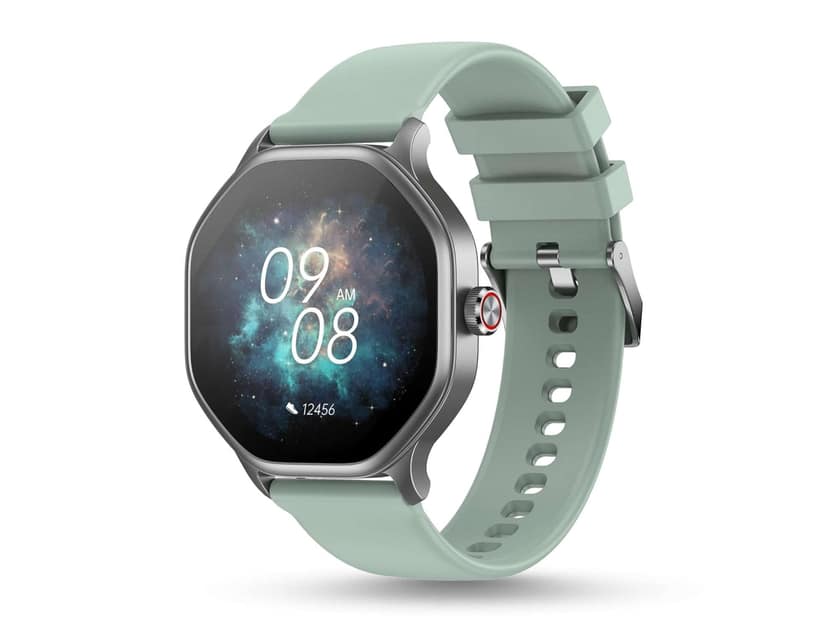 Pebble Hive Smart Watch 1.39" HD Octa Display, BT Calling, Health Suite, DIY Watch Face, World Clock - Green