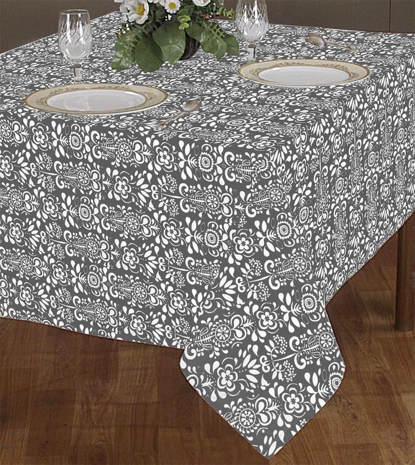 AIRWILL 100% Cotton 2 Seater Table Cover (Pack of 1)