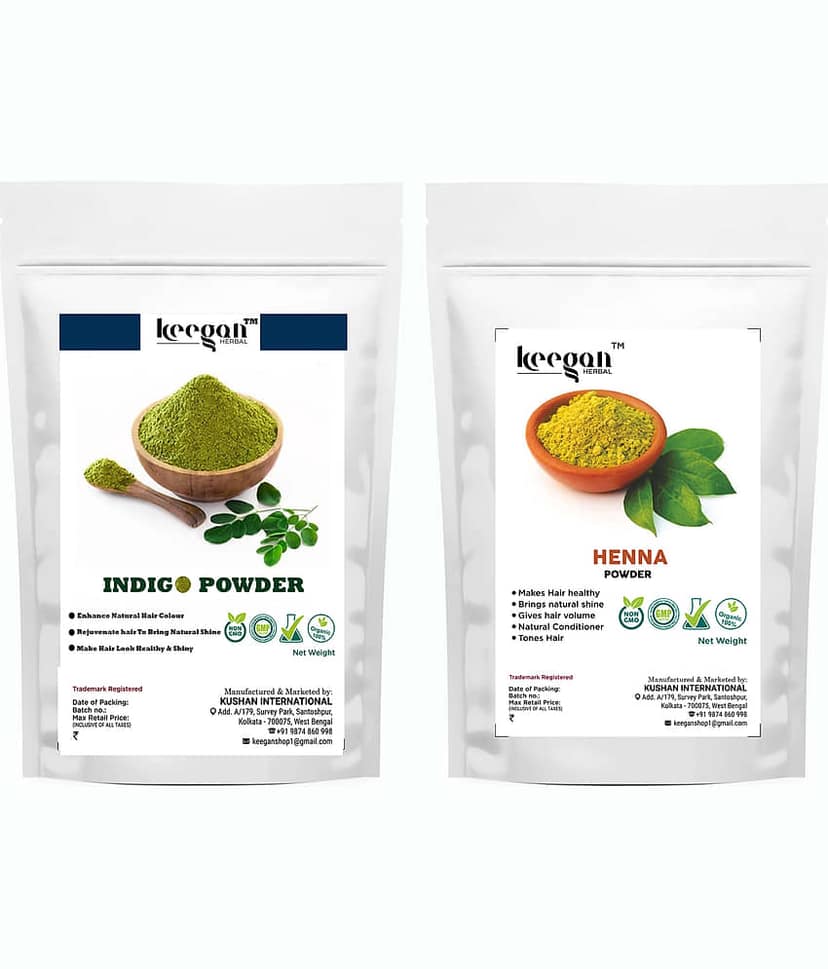 Keegan Henna,Indigo Combo Natural Henna 200 g Pack of 2