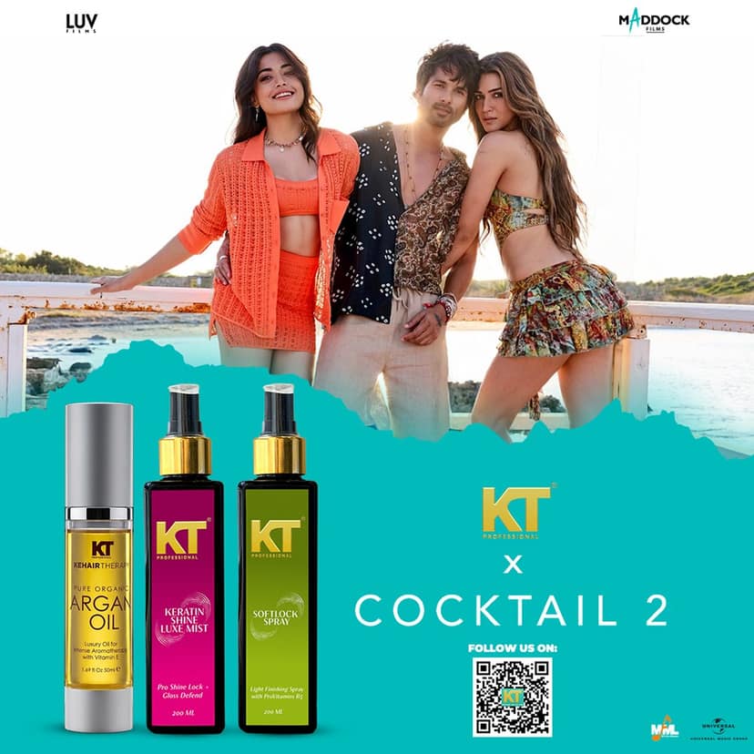 KT Professional Cocktail 2 Hair Care Kit, Keratin & Argan Oil Combo - 500ml