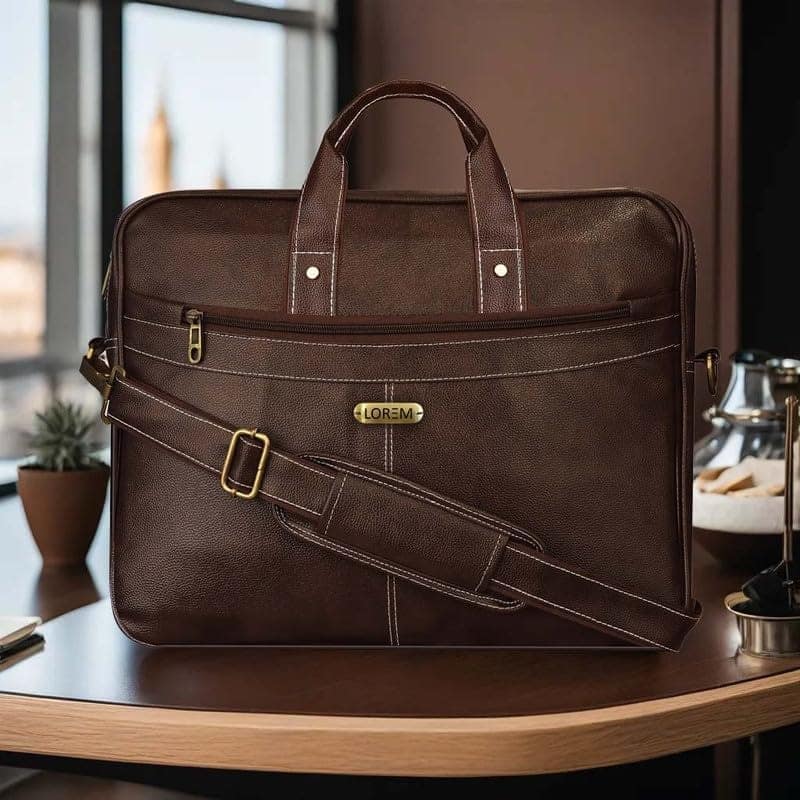 LOREM 10L Faux Leather Messenger Bag For Men & Women-UF view 2