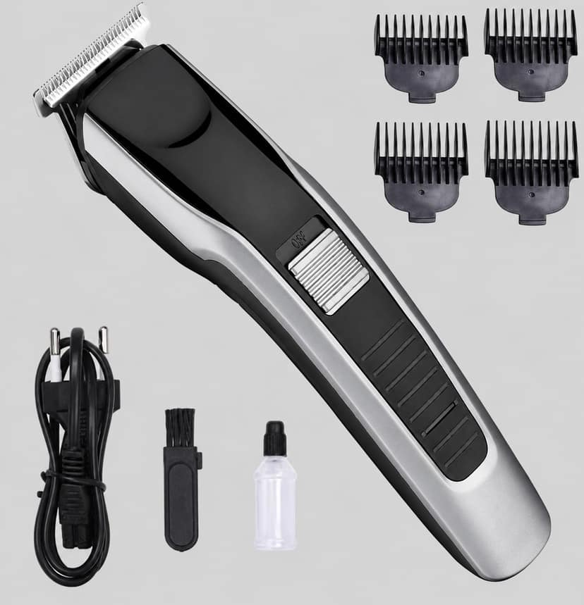 Hair Trimmer For Men, Cordless Rechargeable Beard And Hair Trimmer With Stainless Steel Blades, Adjustable Cutting Length, Low Noise Grooming Machine For Home Use