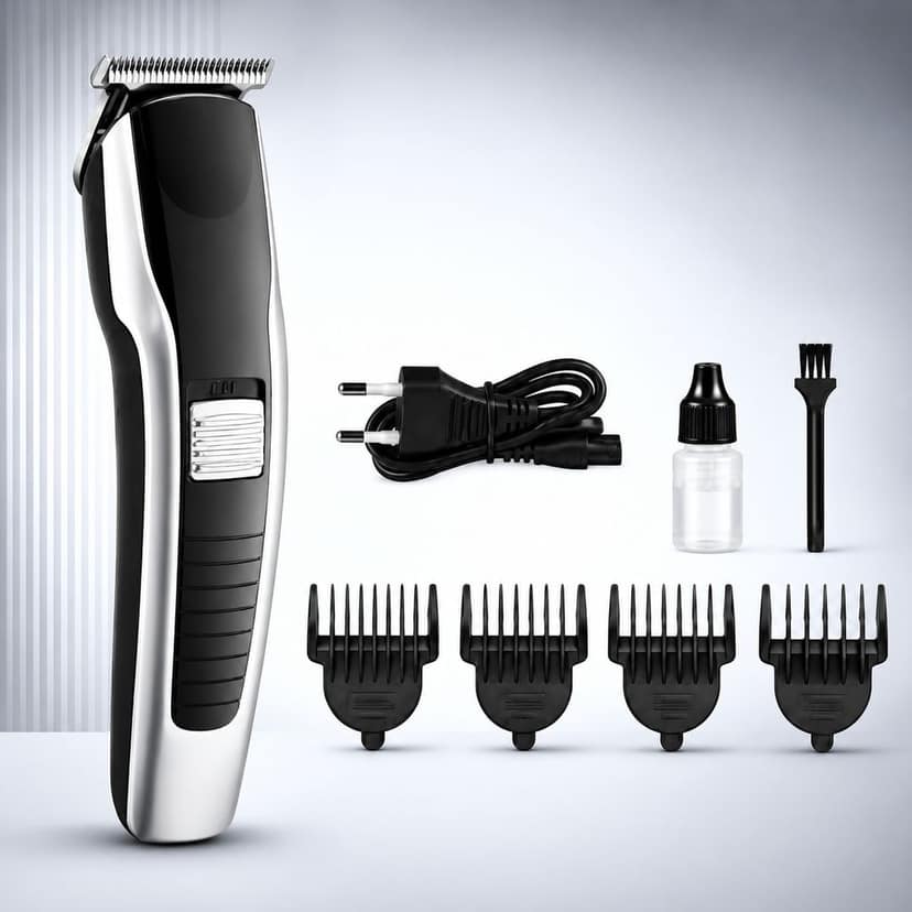Hair Trimmer For Men, Cordless Rechargeable Beard And Hair Trimmer With Stainless Steel Blades, Adjustable Cutting Length, Low Noise Grooming Machine For Home Use view 4