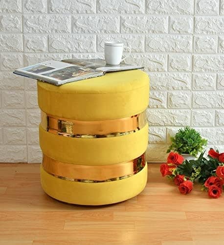 ShadowKart Ottoman Pouffes Stool for Living Room | Footrest Seat Pouf Puffy Foam Stool | Foot Stool Home Decoration