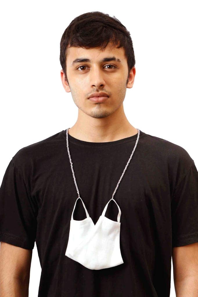 Semi Precious Beaded Mask Chain (Unisex) view 3