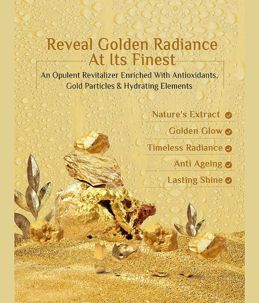 Richfeel Gold Facial Kit 5x50 G 3 Times Use Facial Kit For Normal Skin Gold 1 ( Pack of 1 ) view 2