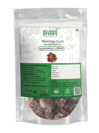 IRAIVI Premium Moringa Gum-100 Gram | Murungai Pisin | Shigru Gond | Muringa Gond | Pure & Natural by Iraivi Organics