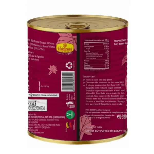 Haldiram's Rasgulla 250 Gms view 3