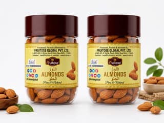 Fruitose Pure & Natural Whole Almonds in Jar 250gx2