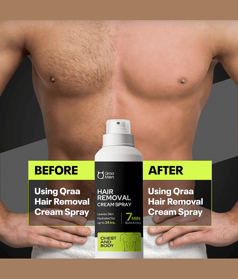 Qraa Moisturizing Hair Removal Spray for Men 600 ( Pack of 3 ) view 2
