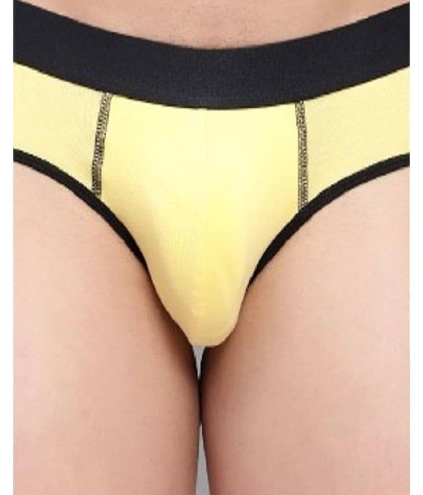 Bruchi Club Pack of 1 Cotton Briefs For Men's ( Yellow ) view 2