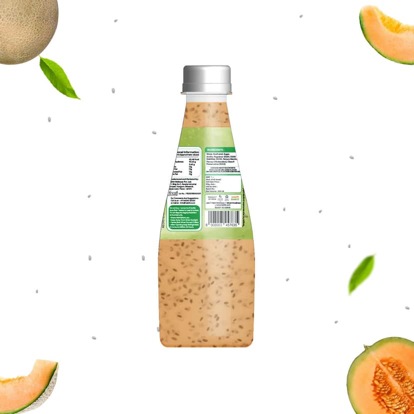 Habhit Basil Seeds Muskmelon Juices, 300 ml - Pack of 12 view 2