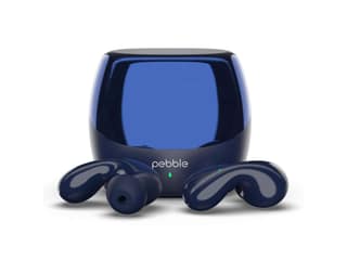 Pebble Wave Buds High Bass Clear Sound Quality, Passive Noise Cancellation, 10mm Dynamic Drivers, Premium Design, Up to 20Hrs Play time, IPX4 - Blue