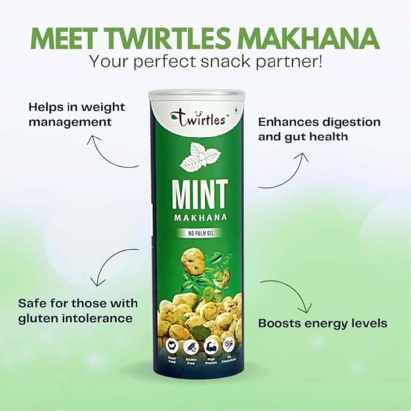 TWIRTLES MINT MAKHANA - 75 gm - One pack of mint makhana view 3