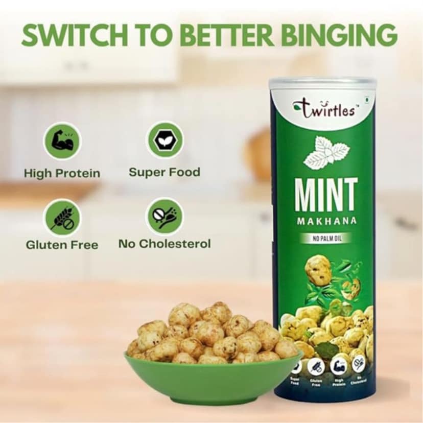 TWIRTLES MINT MAKHANA - 75 gm - One pack of mint makhana view 4