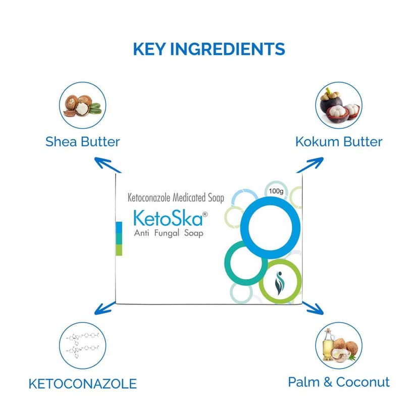 KETOSKA ANTIFUNGAL SOAP, 100gm Pack of 3 view 3