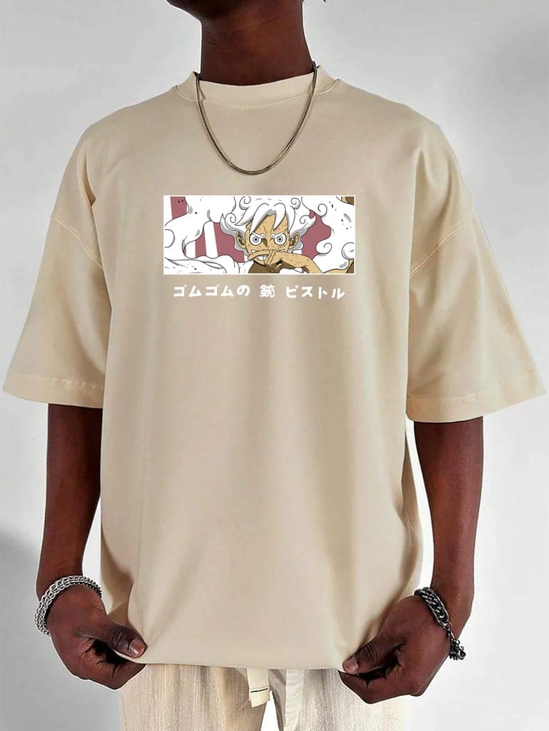 SCOTT FINCHER One Piece Anime T-Shirt, Men's Summer Short Sleeve T-Shirt, Casual Loose Streetwear T-Shirt, Hip Hop Harajuku T-Shirt, Funny Graphic Tee : AA(ARN)CREAM_133 view 3
