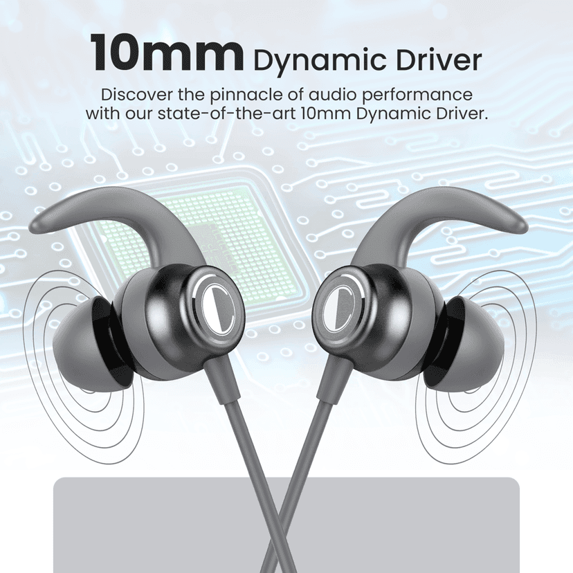 Cellecor Wireless Waterproof Neckband with 25 Hrs playtime Headphone Bluetooth - Grey view 6