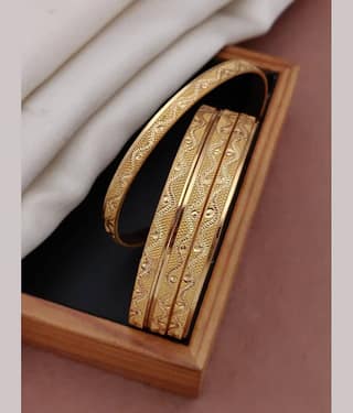 Shivay Fashion Gold Bangle ( Pack of 2 )