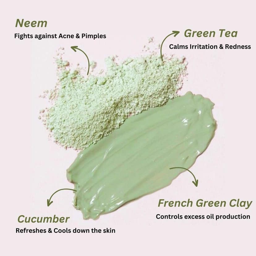 Matcha And Cucumber Acne Clearing Clay Mask view 3