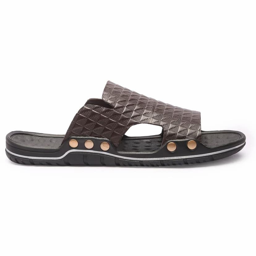FEATHER LEATHER Stylish Men's Comfortable & Lightweight Sandals & Slippers | Genuine Leather Casual Slipper/Flip-Flop for Men | Indoor/Outdoor/Chappal view 9