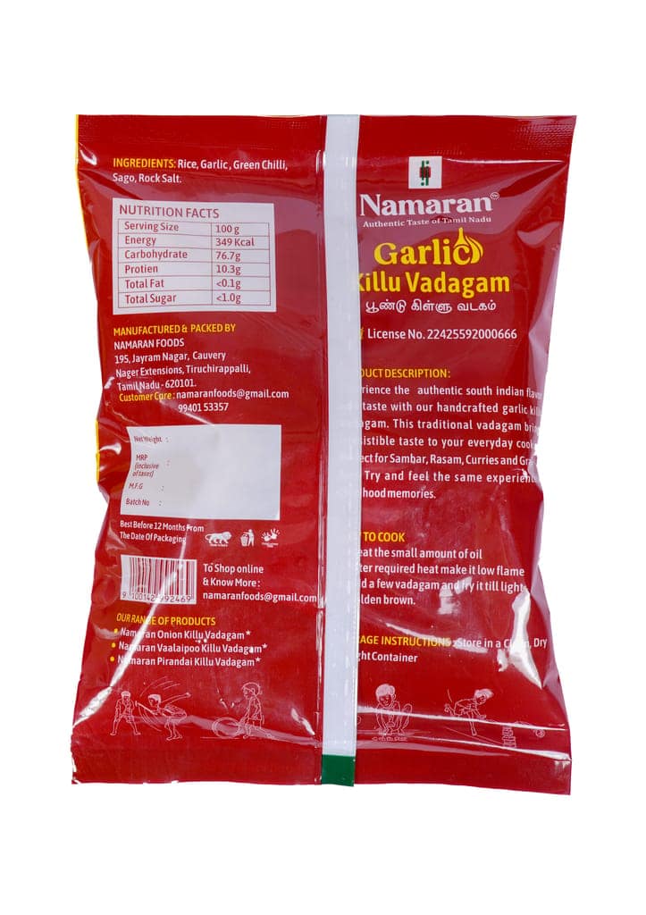 Namaran Garlic Killu Vadagam 150g view 2