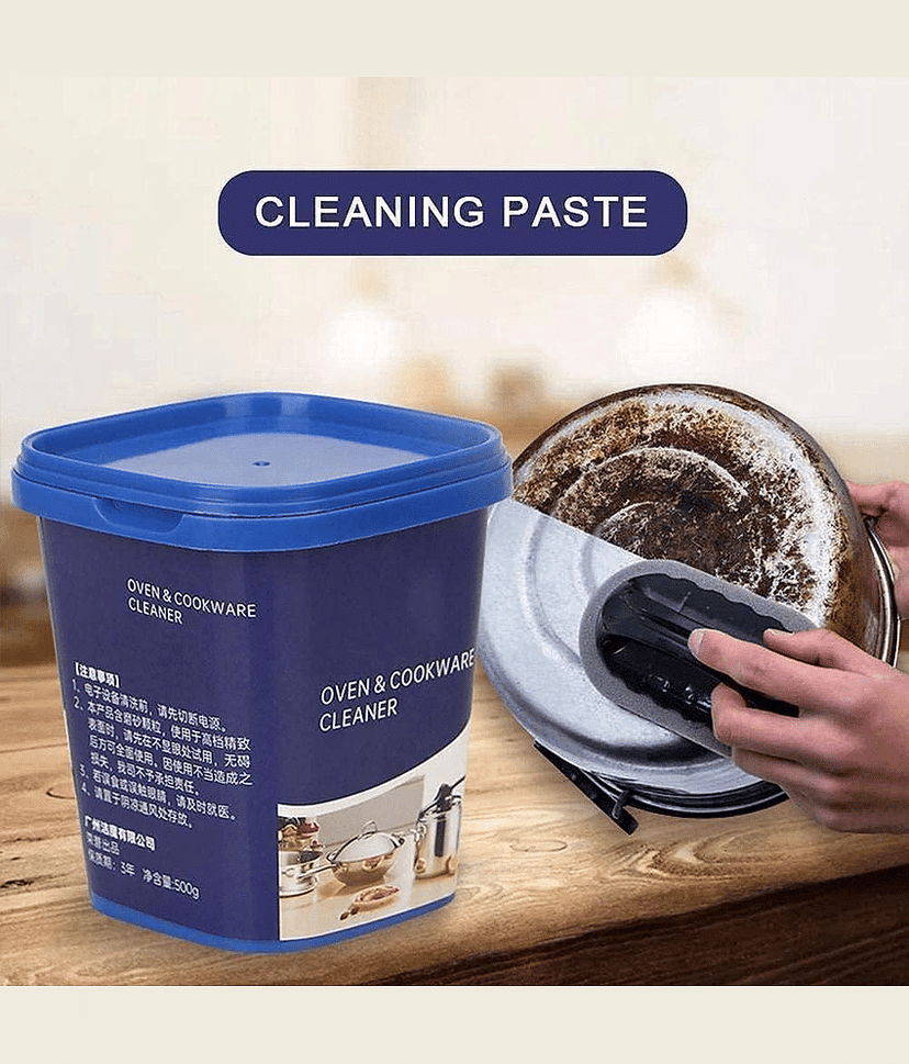 Multipurpose Cleaning Powder for Kitchen & Cookware, Grease and Burnt Stain Remover Powder for Utensils, Gas Stove, Sink & Steel Surface Cleaner (500g) view 2
