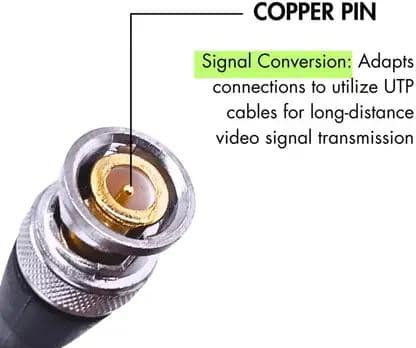 Video Balun (HD) Passive 8MP Transceiver Transmitter AHD/TVI/CVI/CVBS Cable Connectors for 720P/960P/1080P/3MP/5MP CCTV Security Cameras view 2