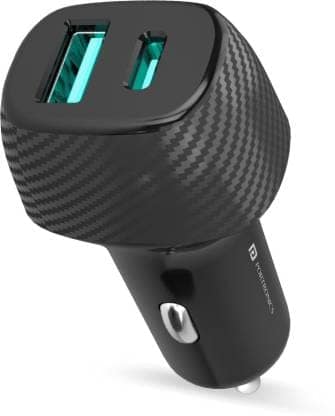 Portronics 51 W Turbo Car Charger (Black)