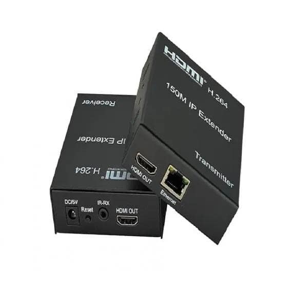 HDMI Extender 150M (With Loop) | HDMI Extender Over LAN Routers Switchers Ethernet Network 150M RJ45, CAT5, CAT6