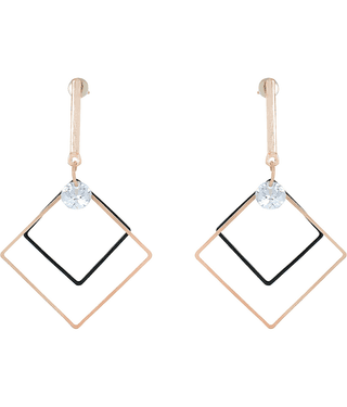 Jiyanshi fashion Black Drop Earrings ( Pack of 1 )