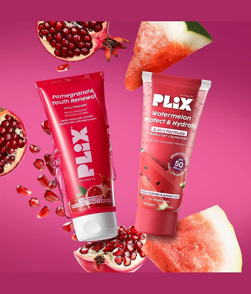 Pomegranare Face wash + Watermelon 2-in-1 Sunscreen