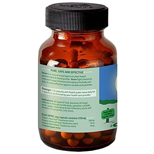 ORGANIC INDIA Neem 60 Capsules Bottle, Pack of 2 view 2