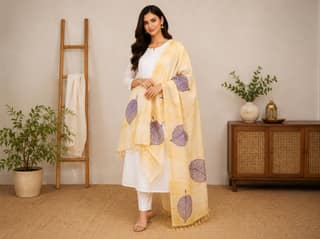 Hand Block Printed Dupatta | Handcrafted Traditional Indian Ethnic Wear