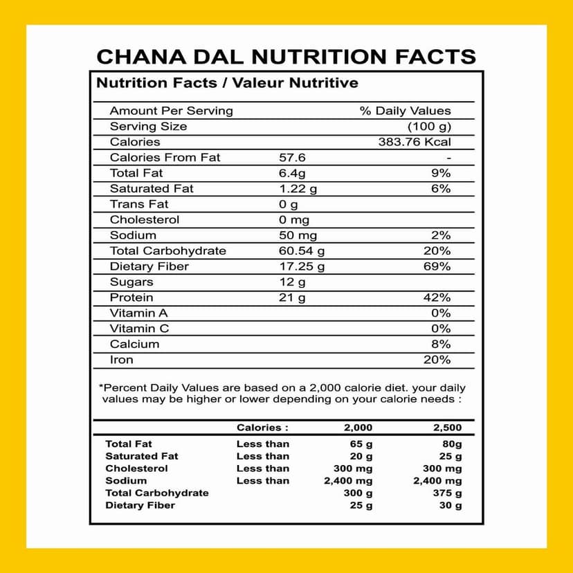 Chana Dal (1 kg), Pack of 5 view 3