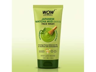 WOW Skin Science Japanese Matcha Mud Face Wash Purifies & Balances Oily Skin - 150ml