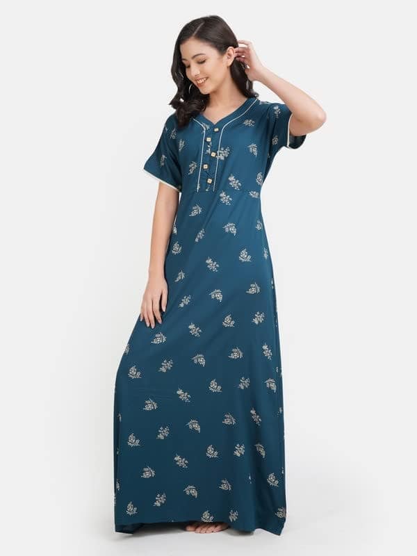 KOI SLEEPWEAR Rayon Nightgown with Flower-Print view 7